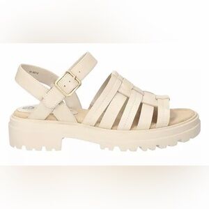 Bella Vita Loni Ivory 9.5N Cream Strappy Sandals with Buckle-NWT